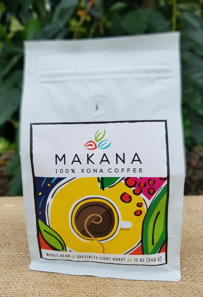 MAKANA 100 Kona Coffee Light Roast 12 oz. Whole Bean Makana Kona